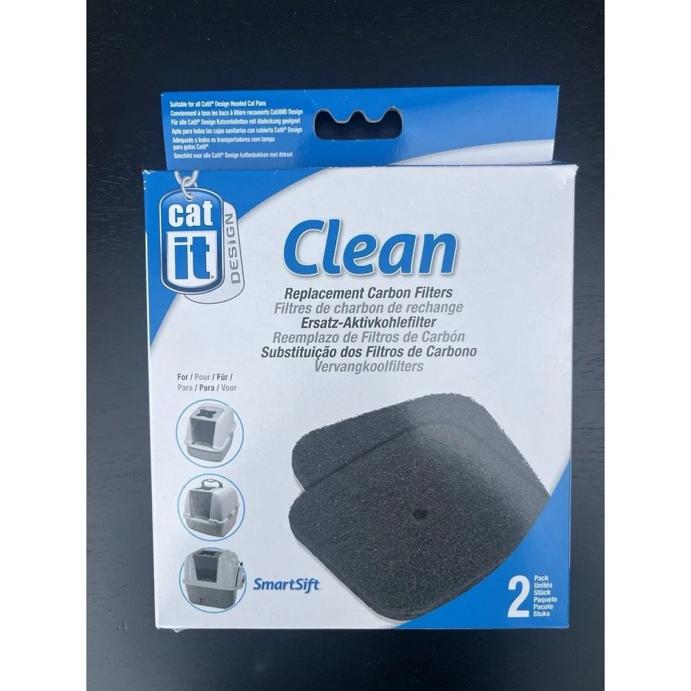 Catit Replacement Carbon Refill Filters for Hooded Cat Litter 50705 (2-Pack)